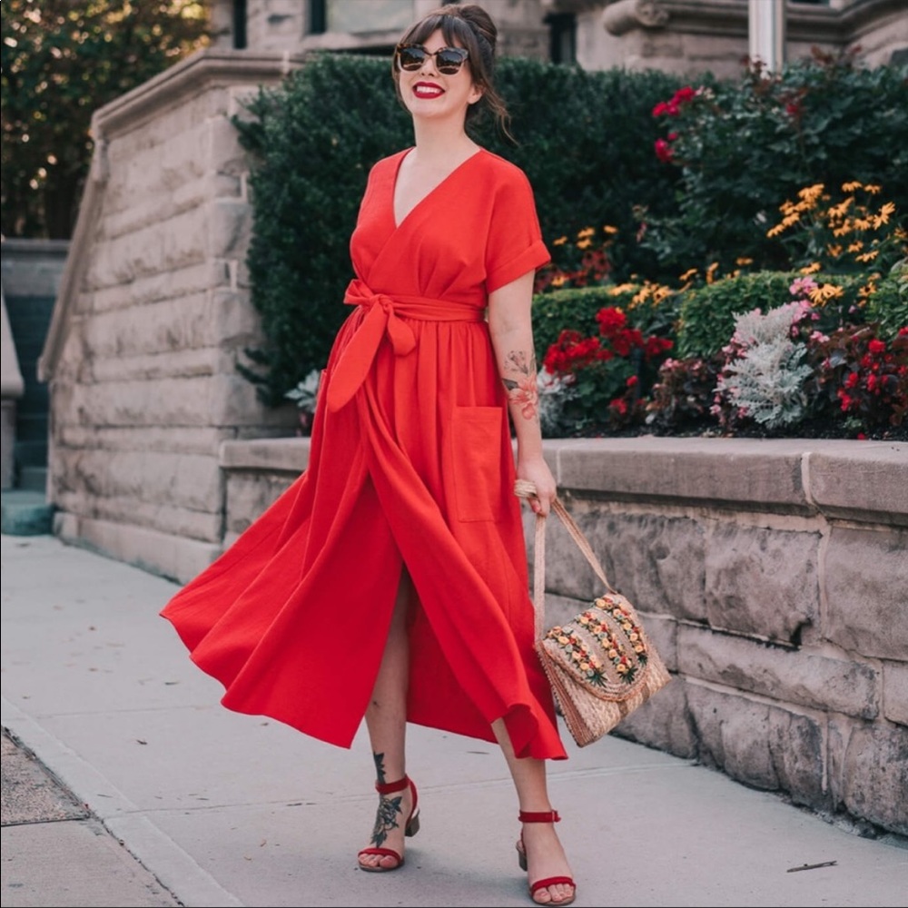 Mara Hoffman Red Maxi Dress
